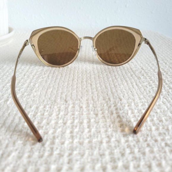 New Michael Kors Charleston Sunglasses in Pale Gold/Brown Transparent (MK1029)